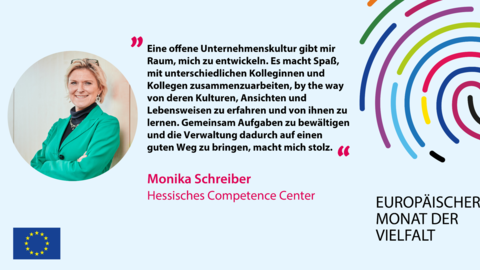 Diversity Month Mai 2022 Auf dem Foto sehen wir unsere Beschäftigten aus dem Finanzressort, die ihre Gedanken zur kulturellen Vielfalt teilen.