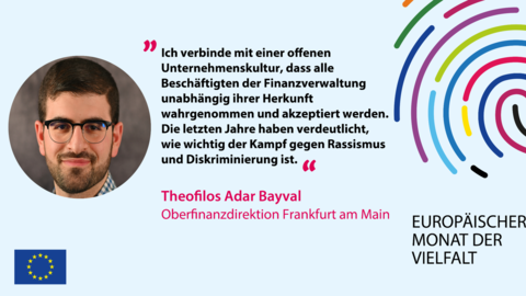 Diversity Month Mai 2022 Auf dem Foto sehen wir unsere Beschäftigten aus dem Finanzressort, die ihre Gedanken zur kulturellen Vielfalt teilen.