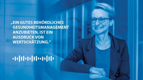 Hören Sie unsere neue Folge mit Frau Dr. Lachmund an. Auf dem Foto ist Frau Dr. Lachmund zu sehen inkl. Zitat aus ihrer Podcast Folge.